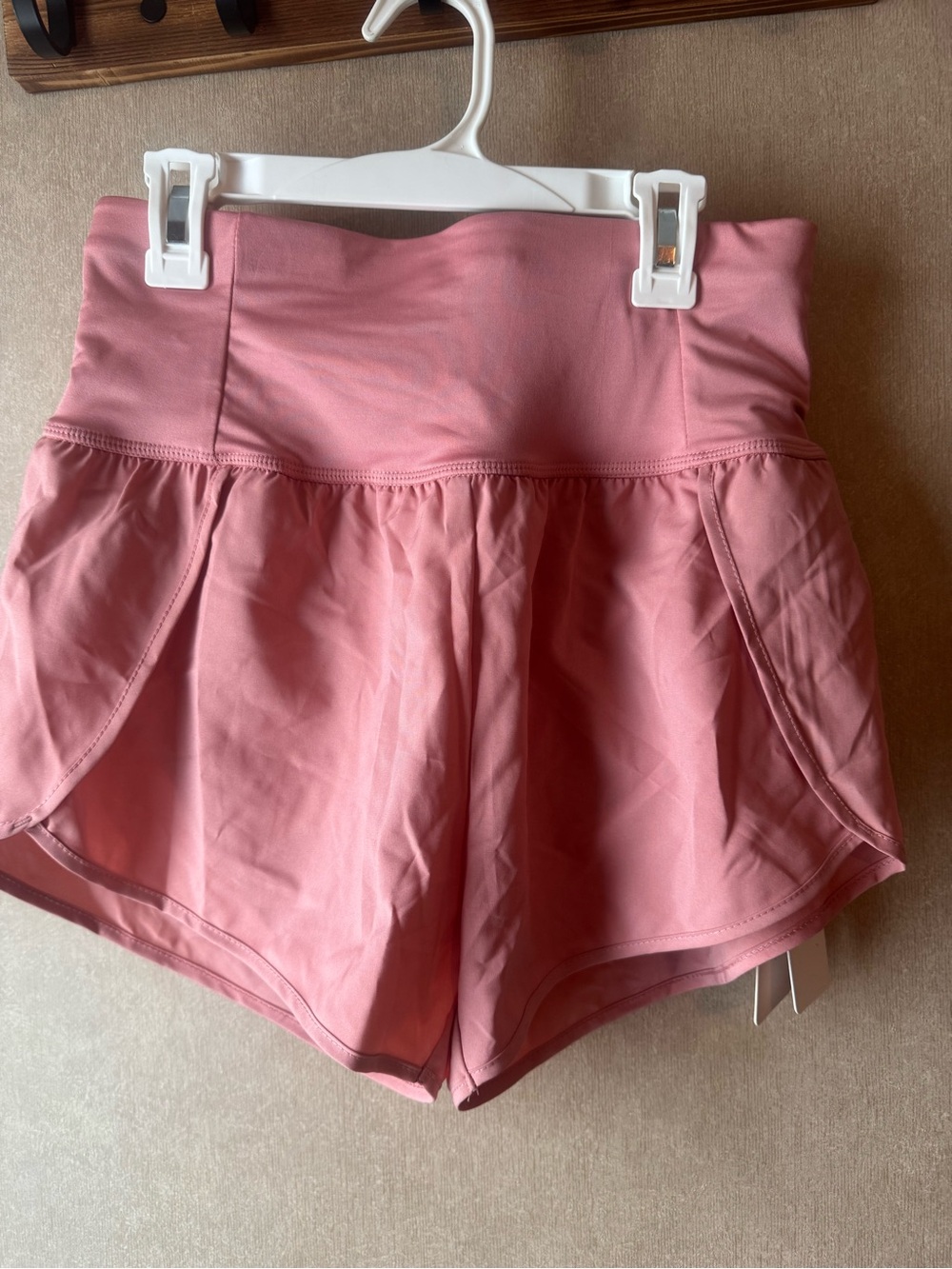 Love Tree Dusty Rose Athletic Shorts with High Waist